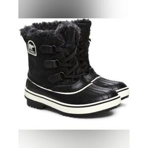 Sorel Tivoli Mid Black Leather Waterproof Boots
